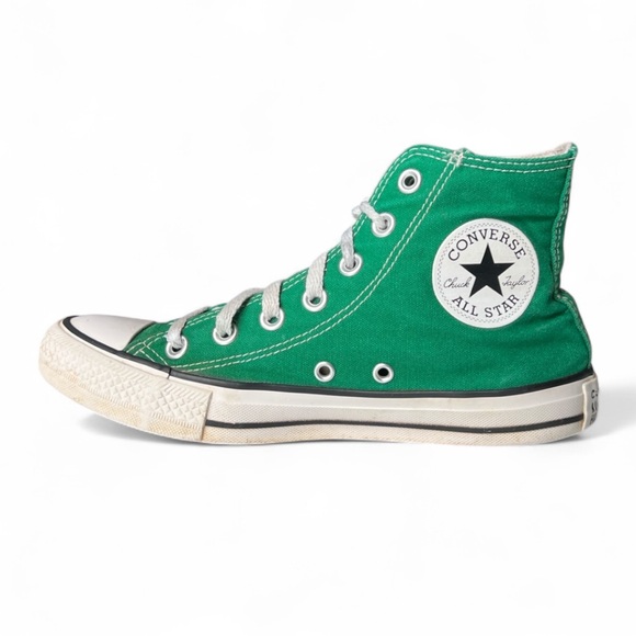 Converse Classic Chuck Taylor Unisex Kelly Green Hi-Top Sneakers M4.5 W6.5 Y4.5 - Picture 1 of 12